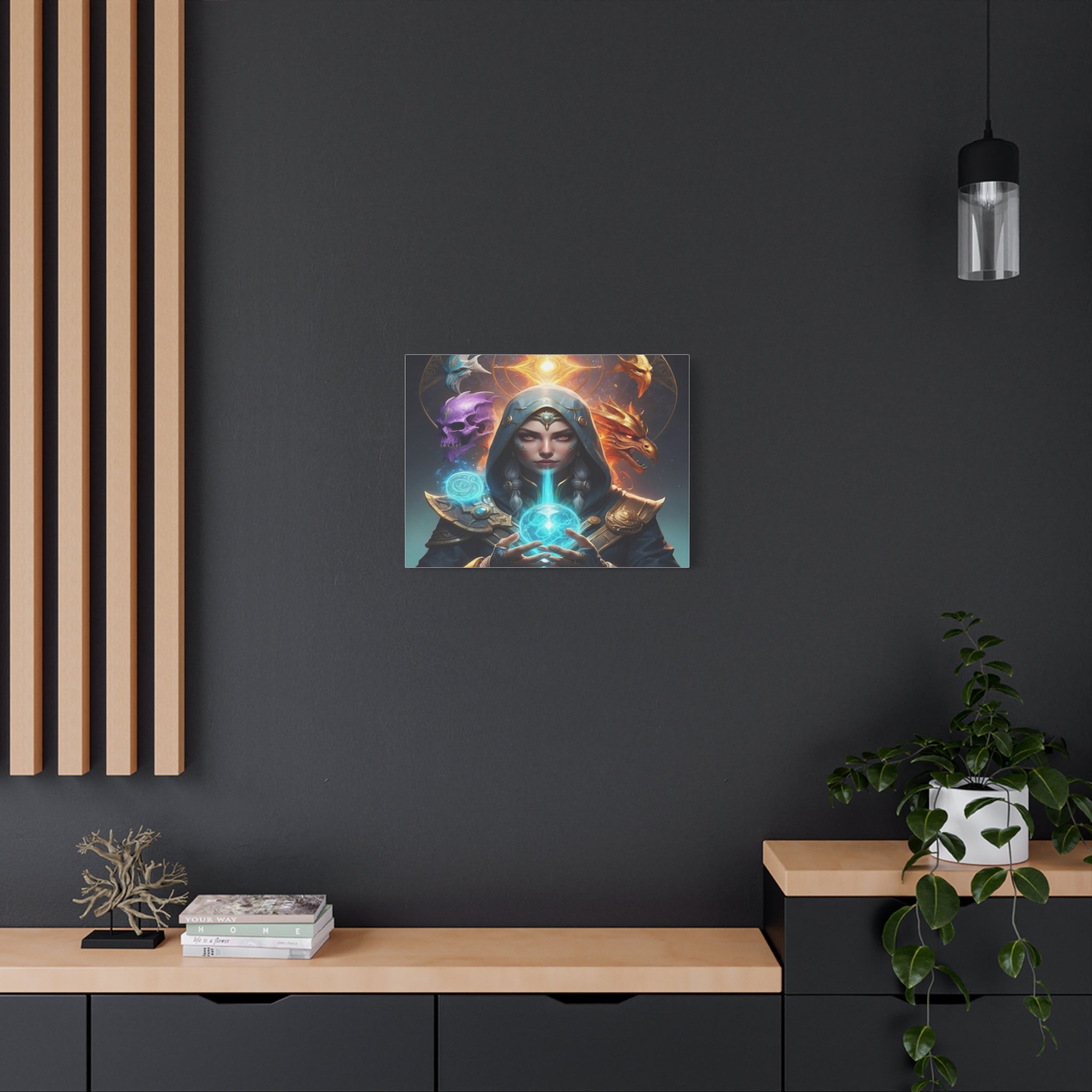 Mystical Sorceress Canvas Artwork - Fantasy Wall Decor
