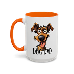 Dog Dad Accent Coffee Mug - Fun Gift for Dog Lovers, Pet Fathers, Father's Day, Birthday, Coffee Lovers