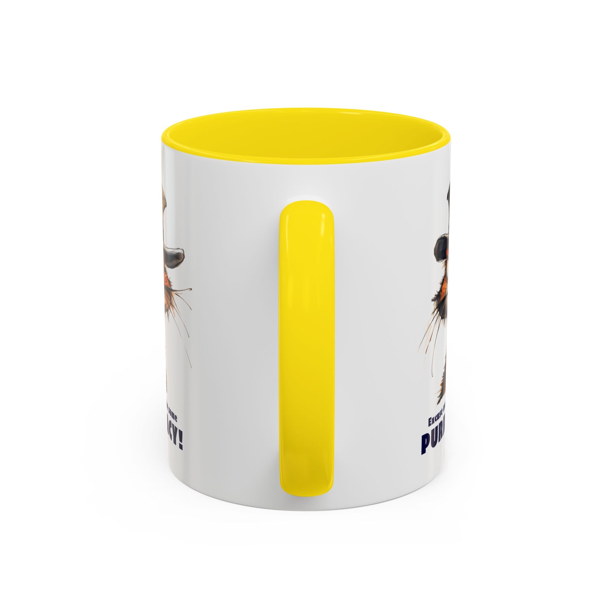 Funny Cat Coffee Mug - Purr-ivacy & Puppy Humor, Gifts for Cat Lovers, Home Office Accessories, Birthday, Pet Owner Mug