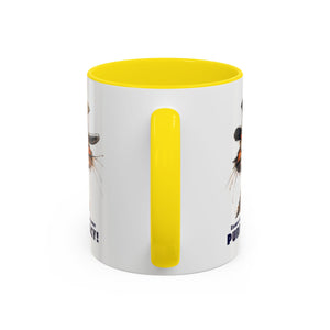 Funny Cat Coffee Mug - Purr-ivacy & Puppy Humor, Gifts for Cat Lovers, Home Office Accessories, Birthday, Pet Owner Mug