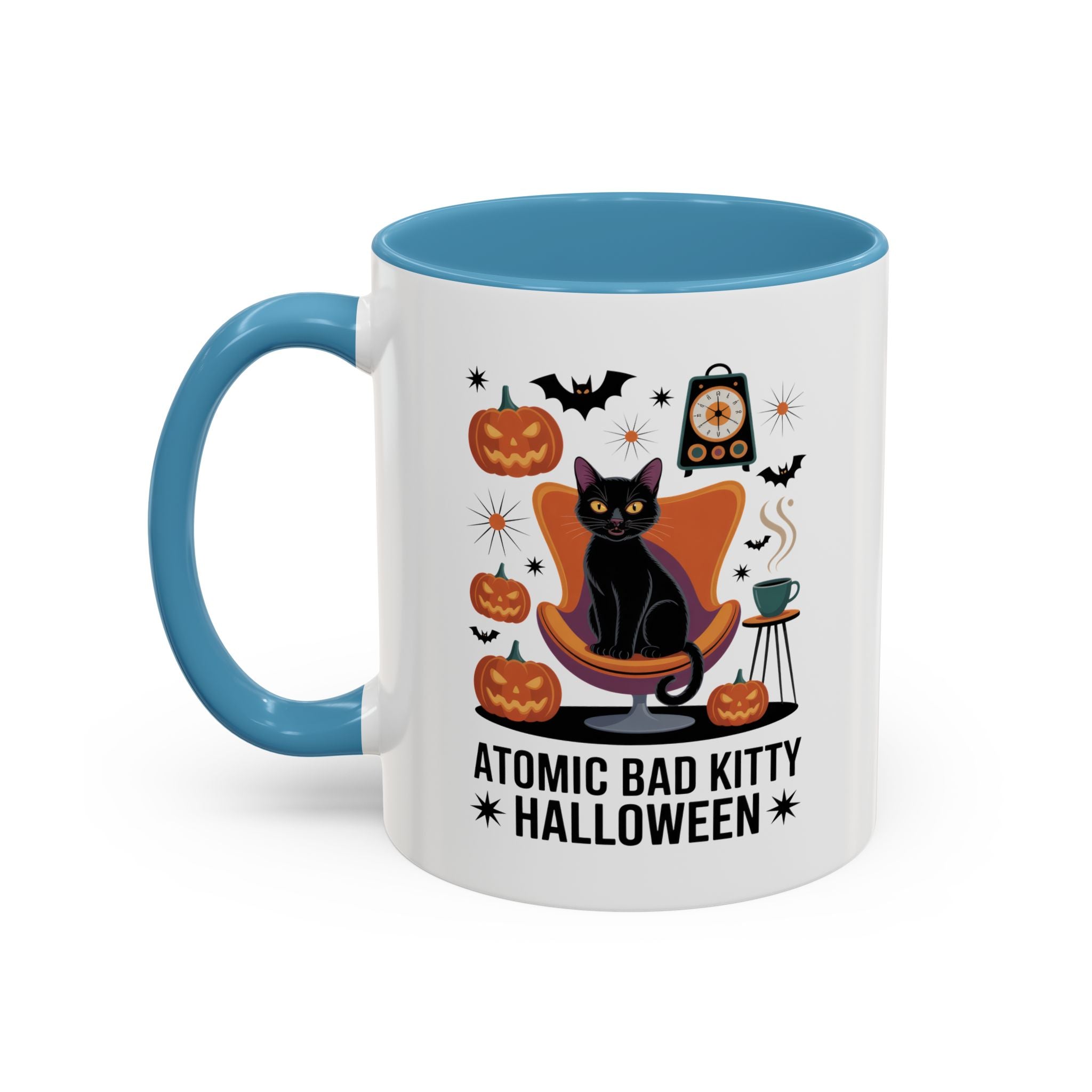 Halloween Themed Coffee Mug – Atomic Bad Kitty Design