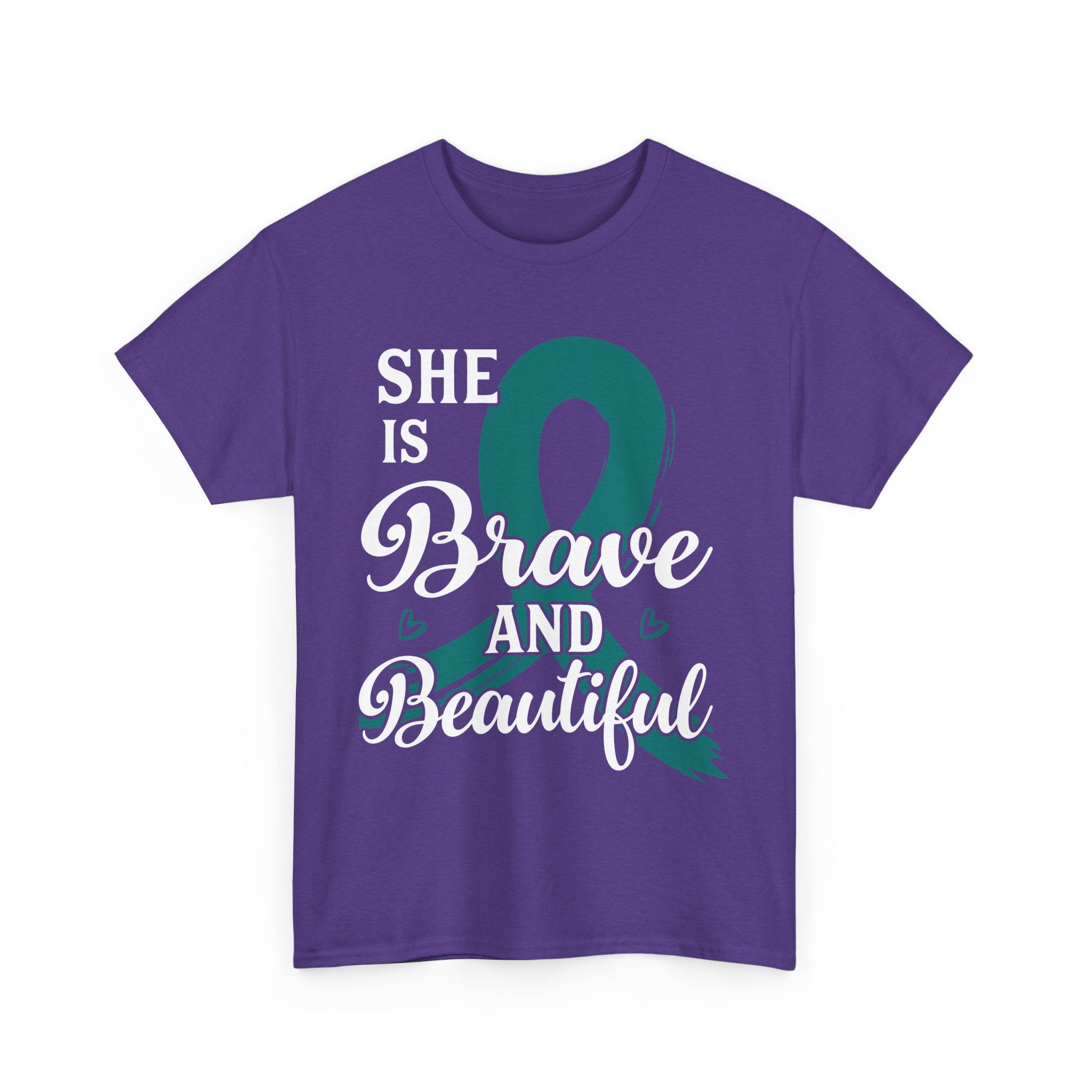 Empowering Brave & Beautiful Tee, Inspirational T-Shirt, Unisex Awareness Shirt, Gift for Support, Cancer Awareness Tee, Confidence T-Shirt