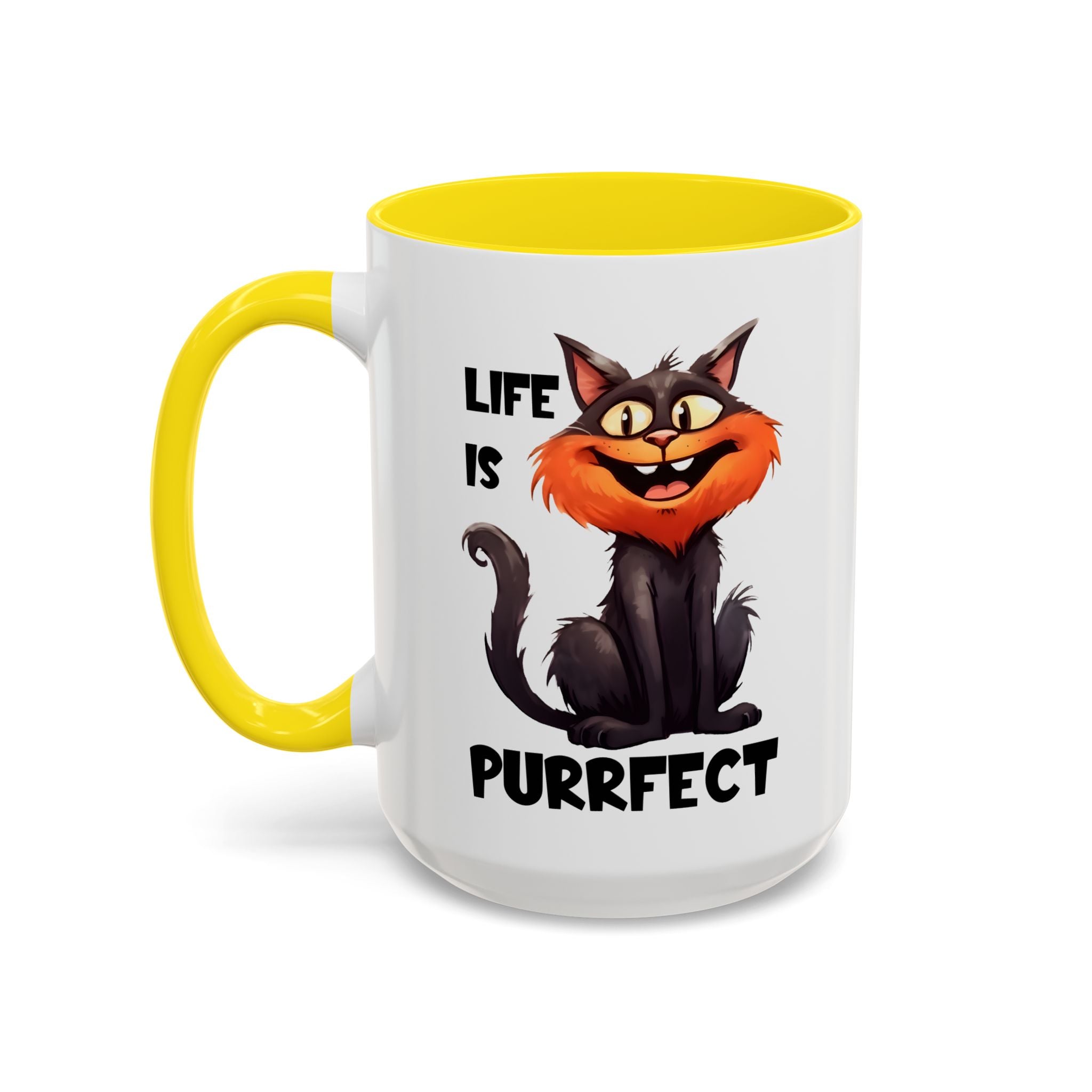 Purrfect Cat Accent Coffee Mug, Cat Lover Gift, Funny Drinkware, Cute Kitchen Accessory, Pet Owner Mug, Unique Gift Idea