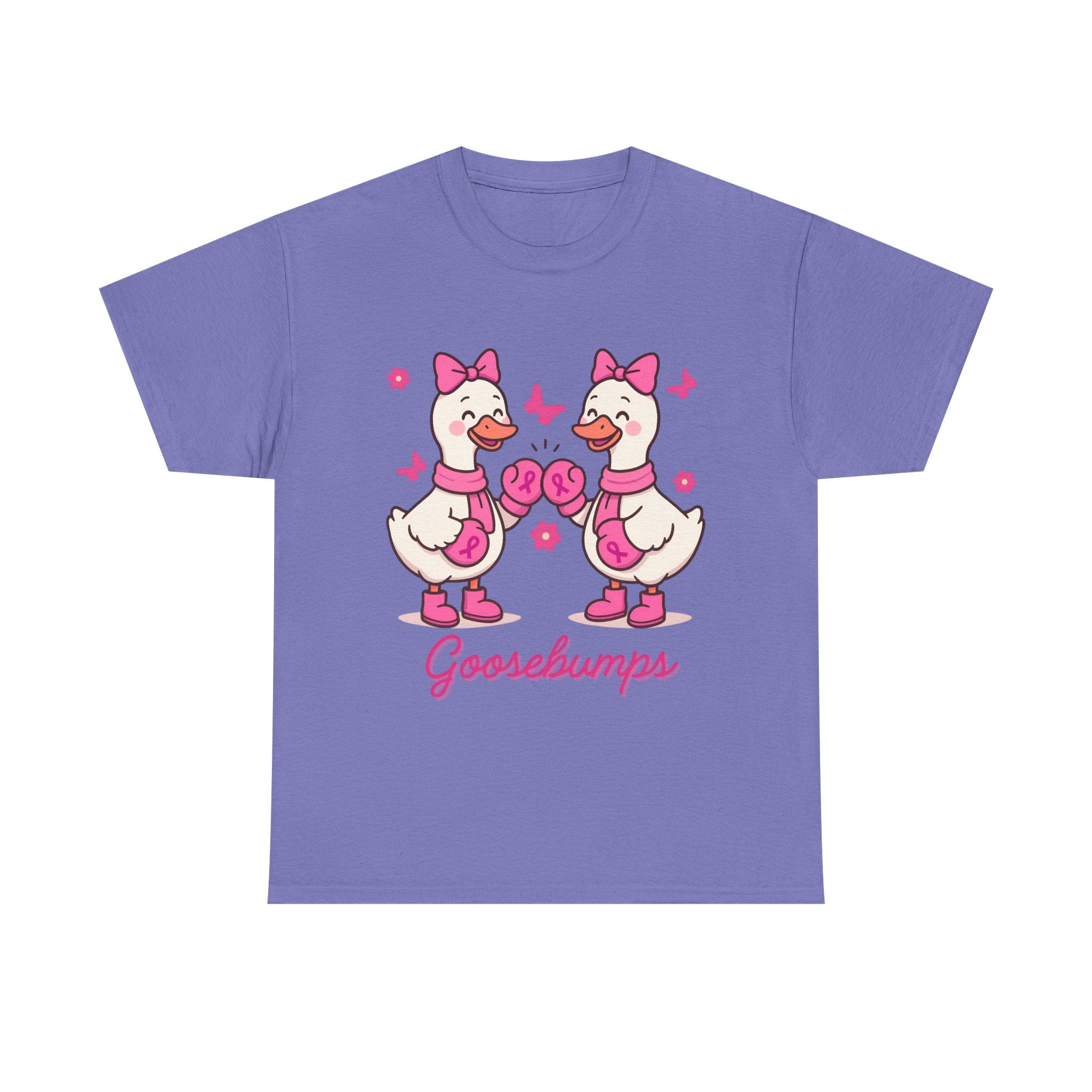 Cancer awareness Goosebumps Unisex Cotton Tee for Animal Lovers, Gift for Friends, Casual Wear,