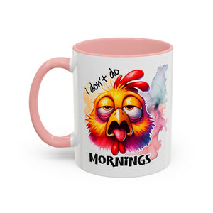 Funny Morning Coffee Mug, Humor Mug, Gift for Coffee Lovers, Sleepy Chicken Mug, Cute Drinkware, Holiday Present