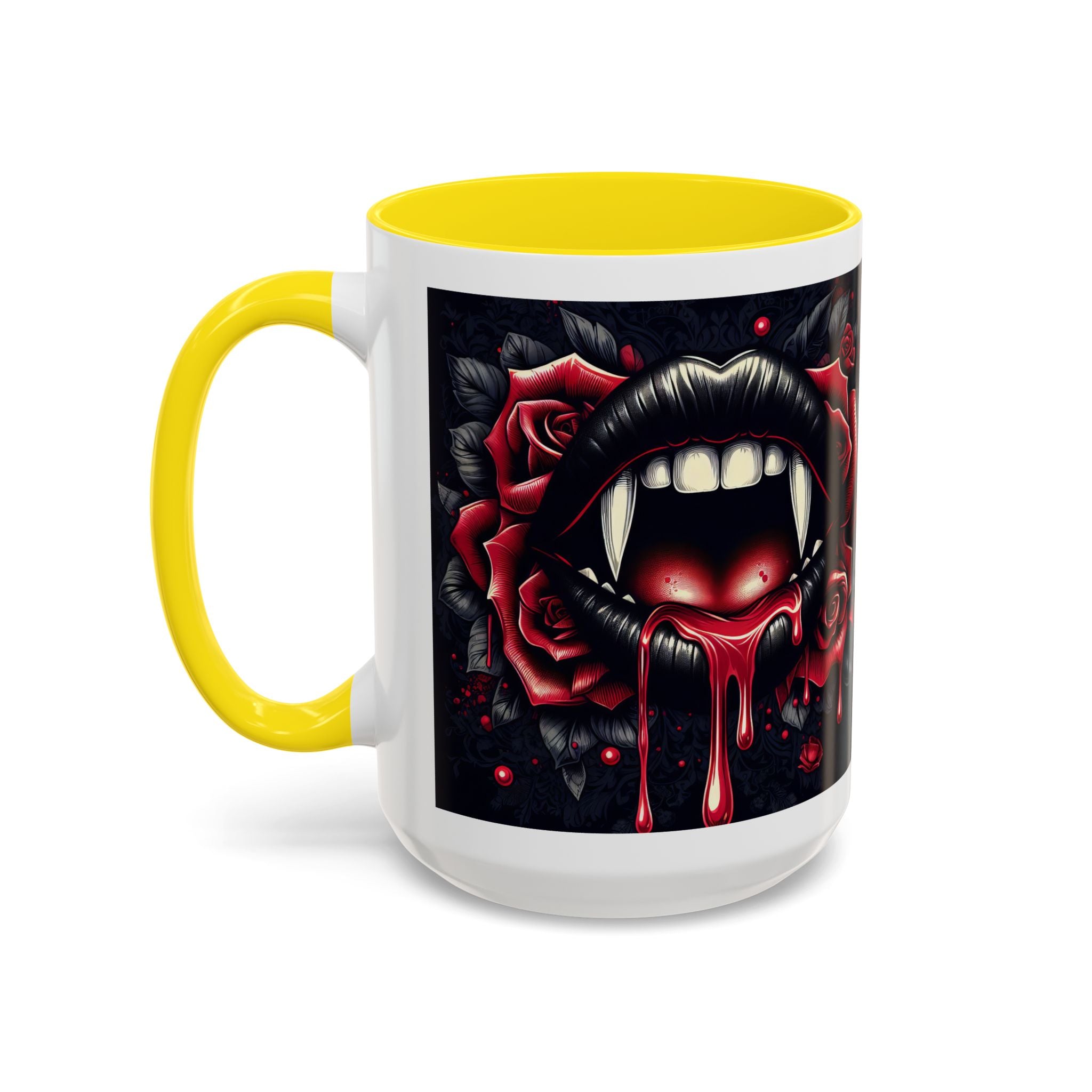 Gothic Vampire Rose Coffee Mug | Perfect for Halloween, Unique Gift, Dark Aesthetic, Gothic Decor, Horror Collectible