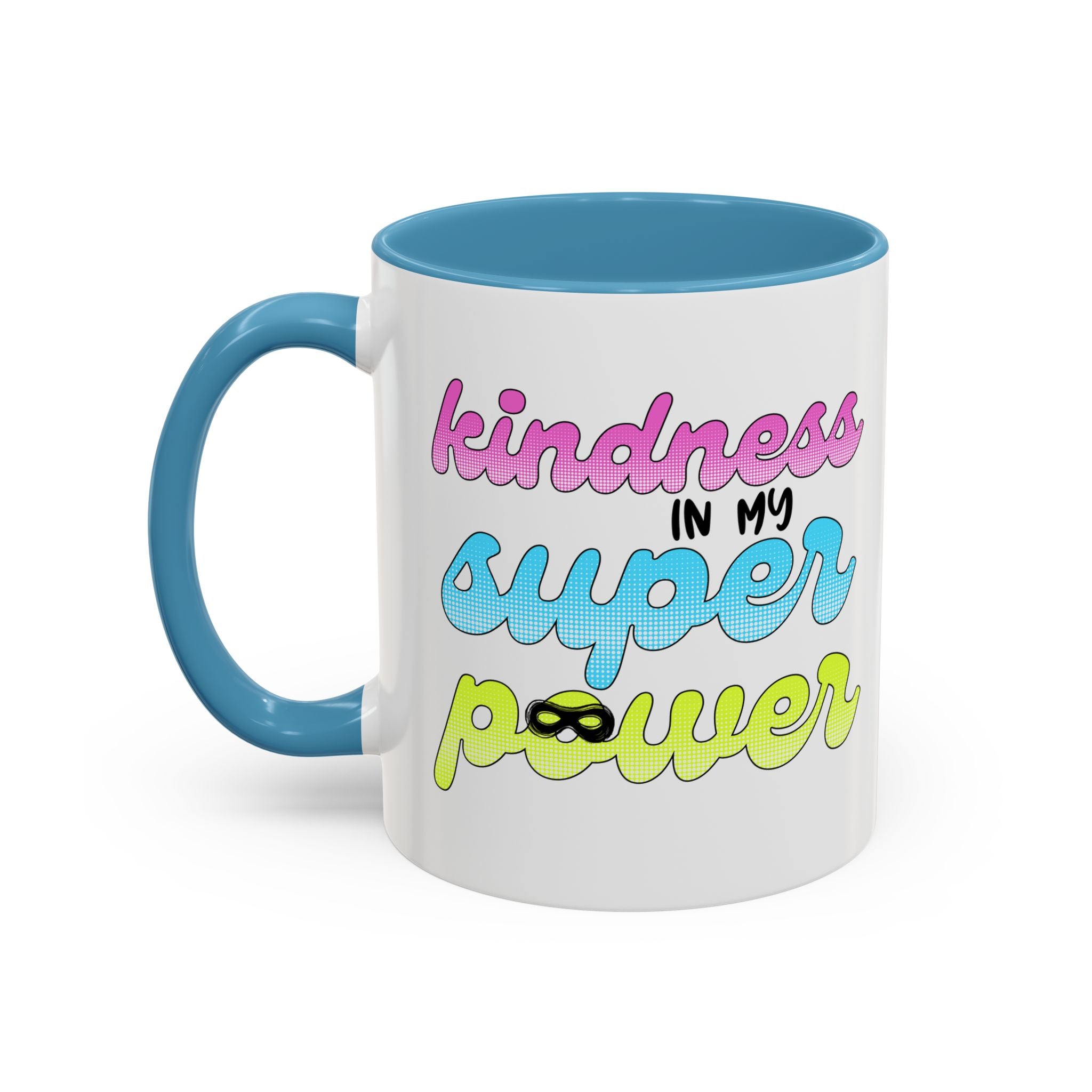 Kindness Superpower Coffee Mug, Inspirational Gift for Friends, Motivational Work Mug, Cute Drinkware for All Occasions, Unique