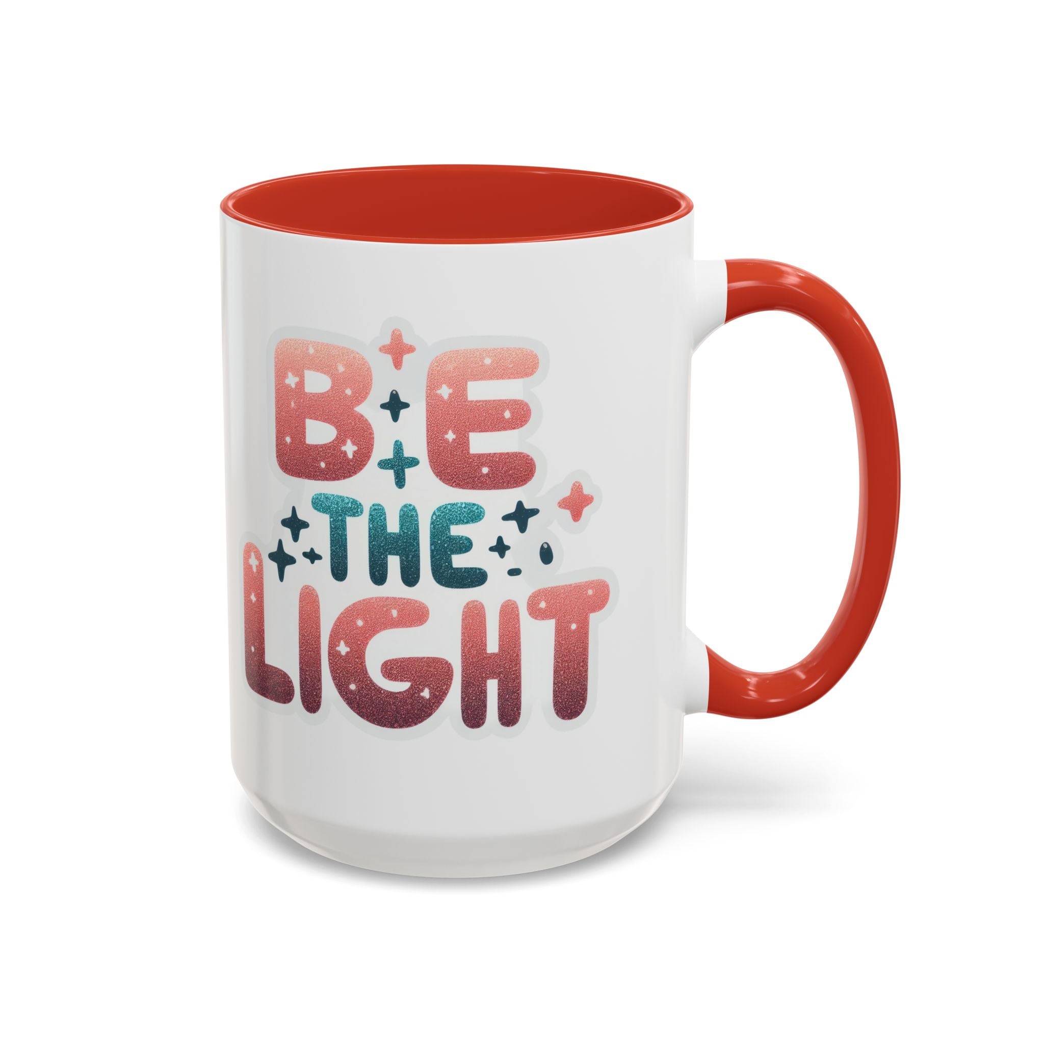 Be the Light Accent Coffee Mug — Inspirational Positive Message Ceramic Mug
