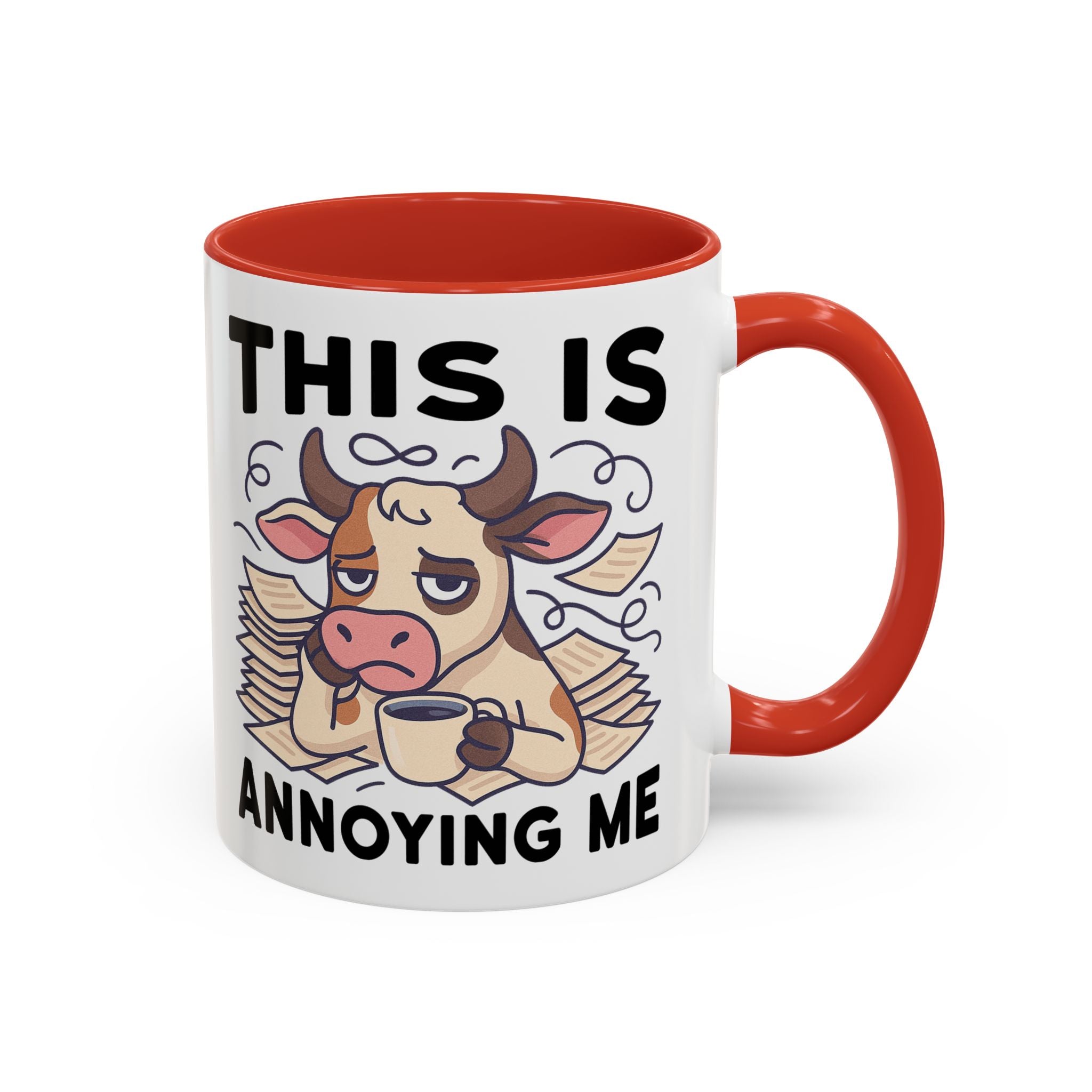 Coffee Mug — "This Is Annoying Me" Cow Funny Accent Mug (11/15 oz)