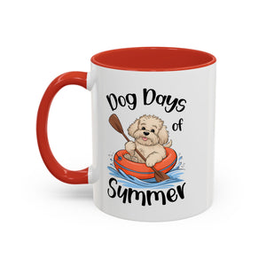 Dog Days of Summer Coffee Mug, Cute Dog Mug, Pet Lover Gift, Summer Vibes, Beach Decor, Fun Pet Cup, Canoeing Dog Design