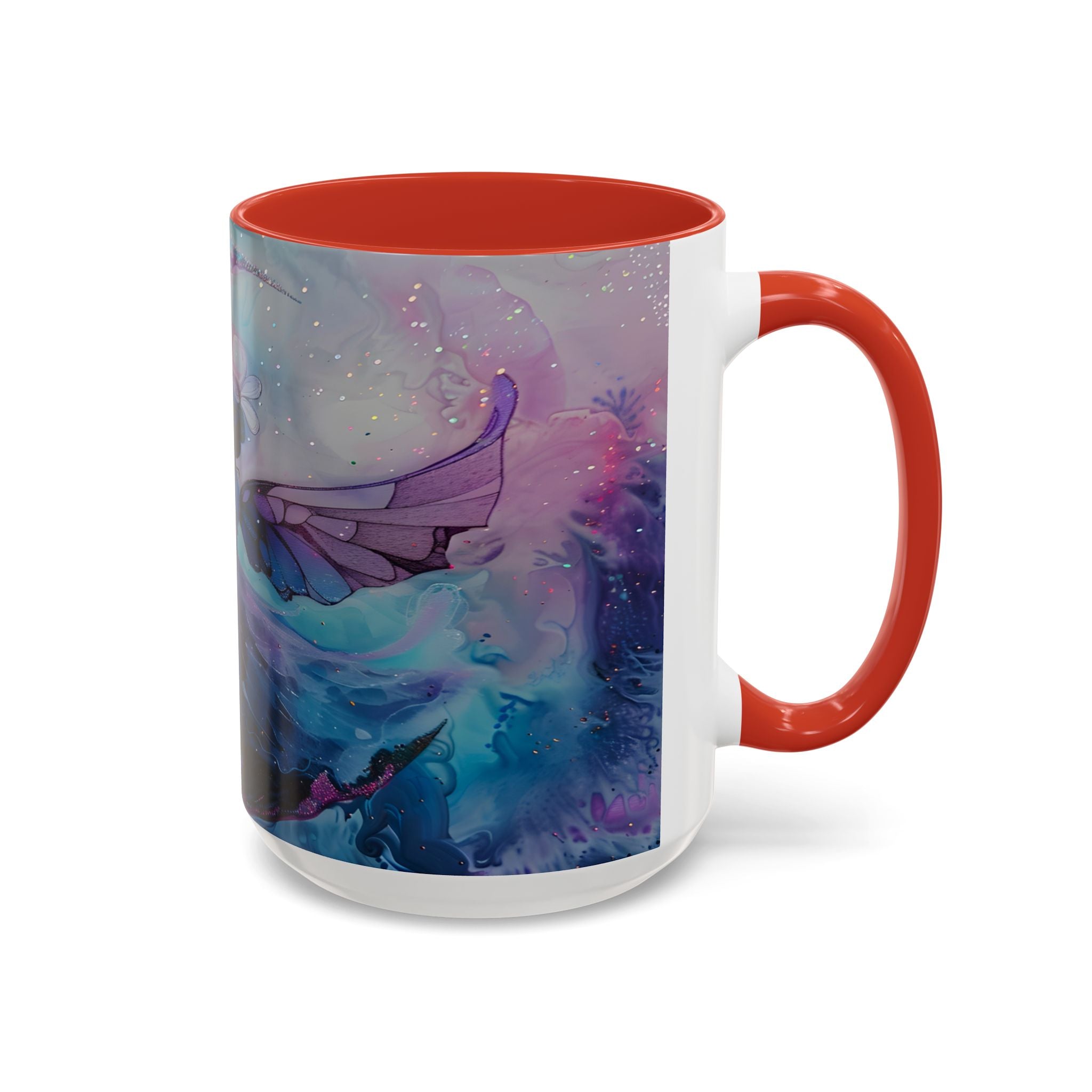 Enchanted Fairy Accent Coffee Mug — Magical Night Sky Illustration (11/15oz) fantasy