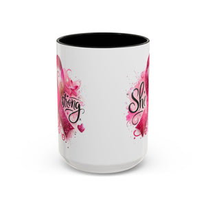 Empowering Pink Ribbon Coffee Mug - Gift for Survivors, Breast Cancer Awareness, Motivational Mug, Inspirational Drinkware, Self-Care Gift