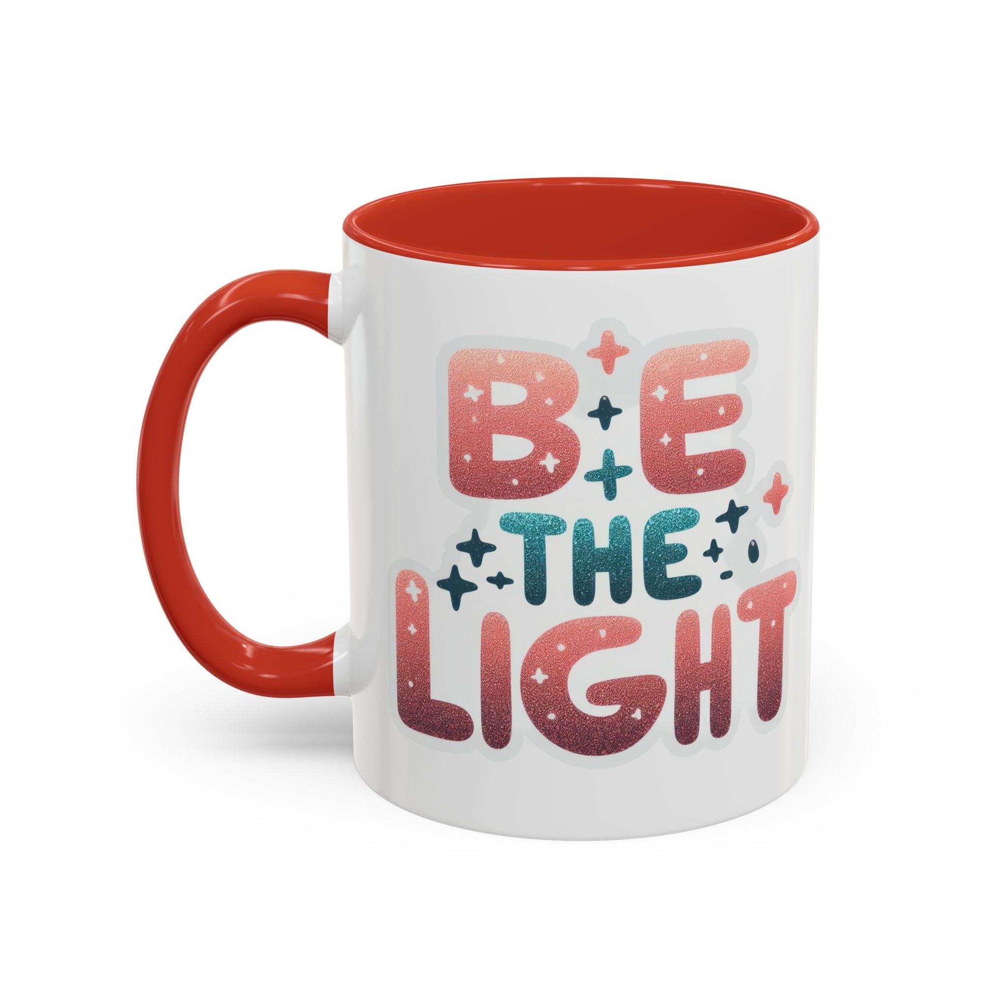 Be the Light Accent Coffee Mug — Inspirational Positive Message Ceramic Mug