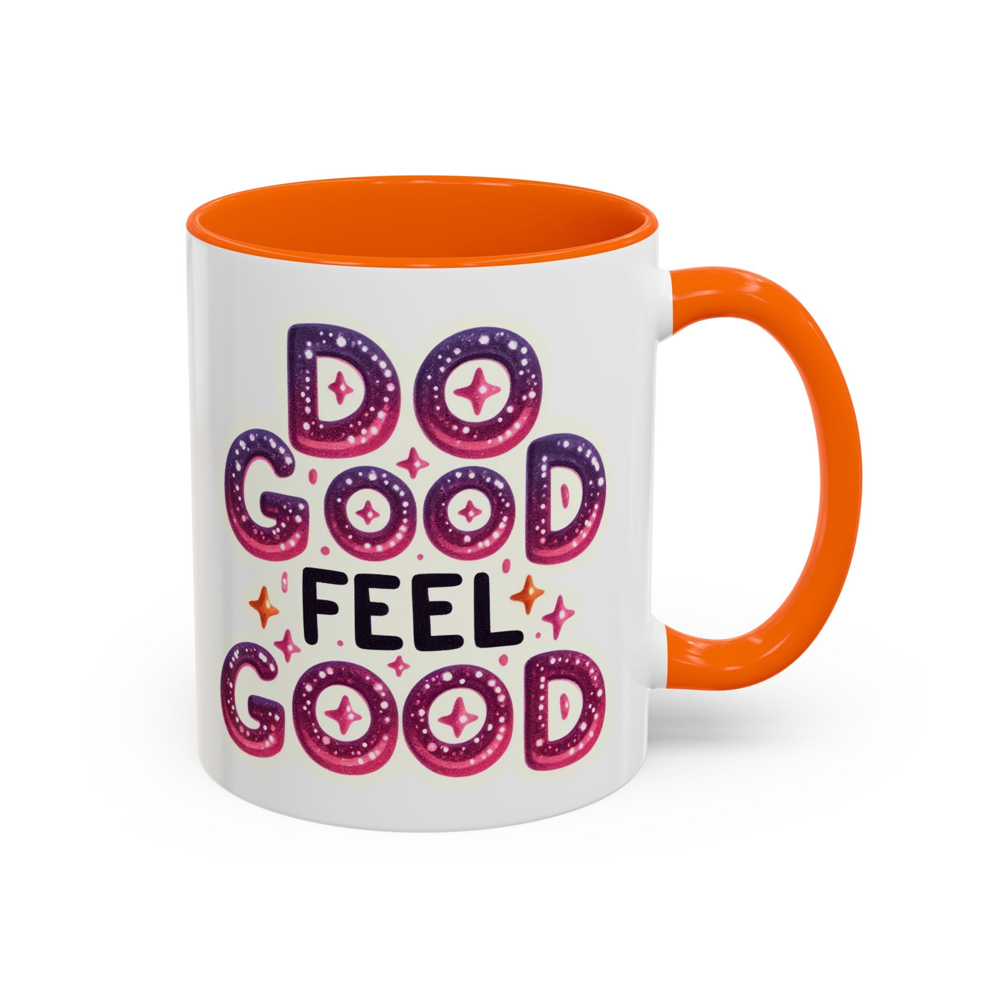 Do Good Feel Good Accent Coffee Mug — Positive Message 11/15oz