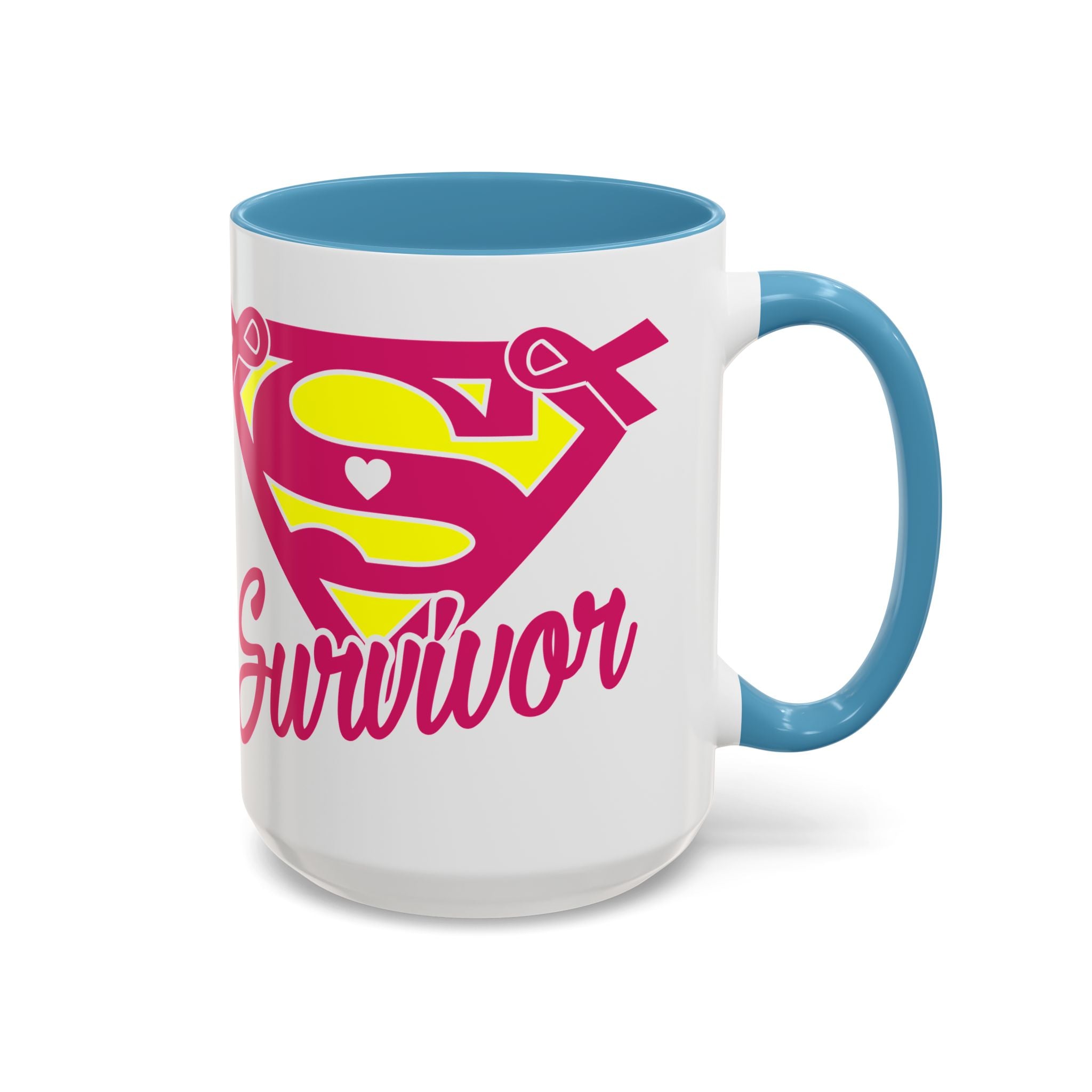 Survivor Mug 11oz & 15oz | Cancer Awareness, Motivational Gift, Empowerment, Superhero Theme, Unique Coffee Cup