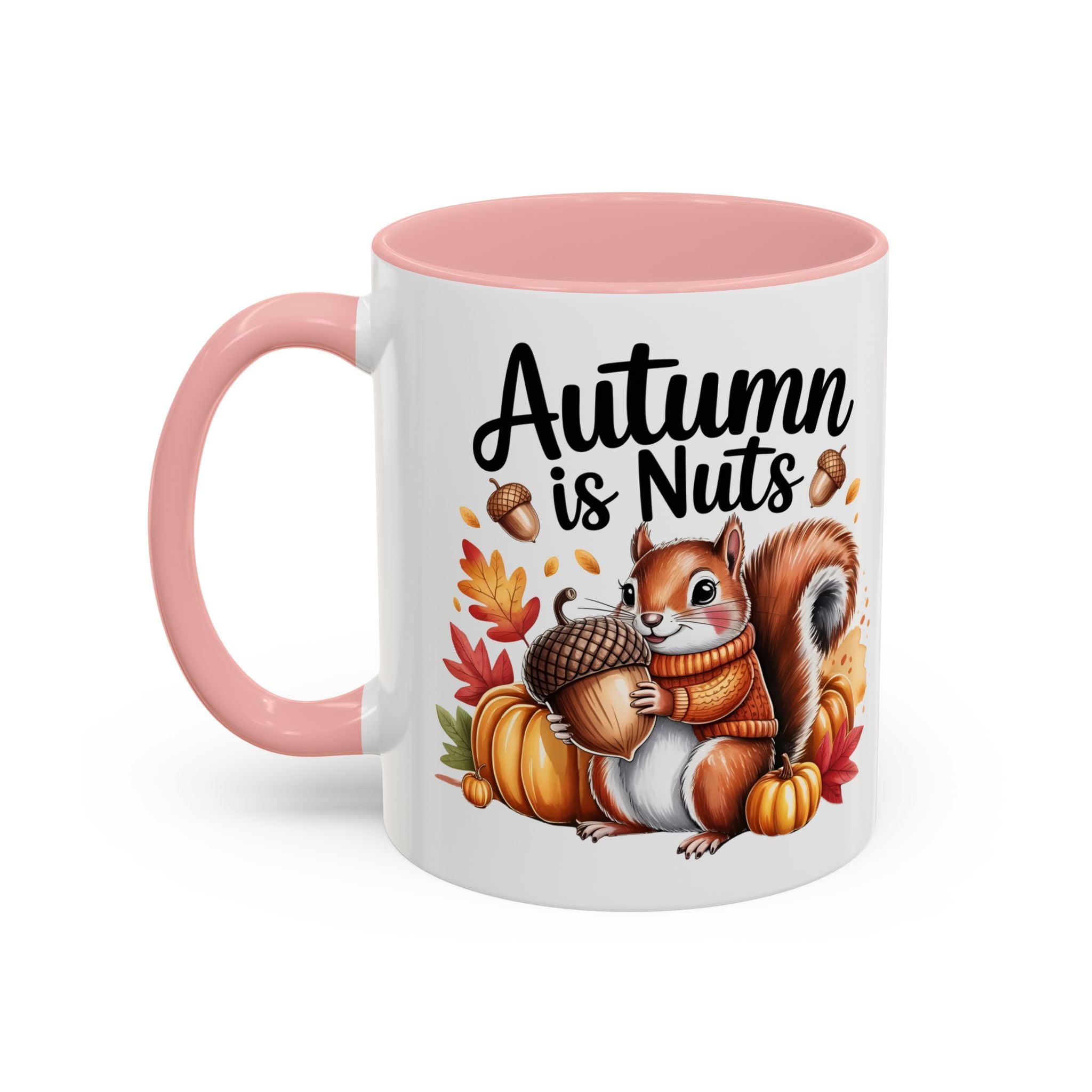 Autumn is nuts  Accent Coffee Mug - Perfect for Fall Celebrations nature and animal lovers