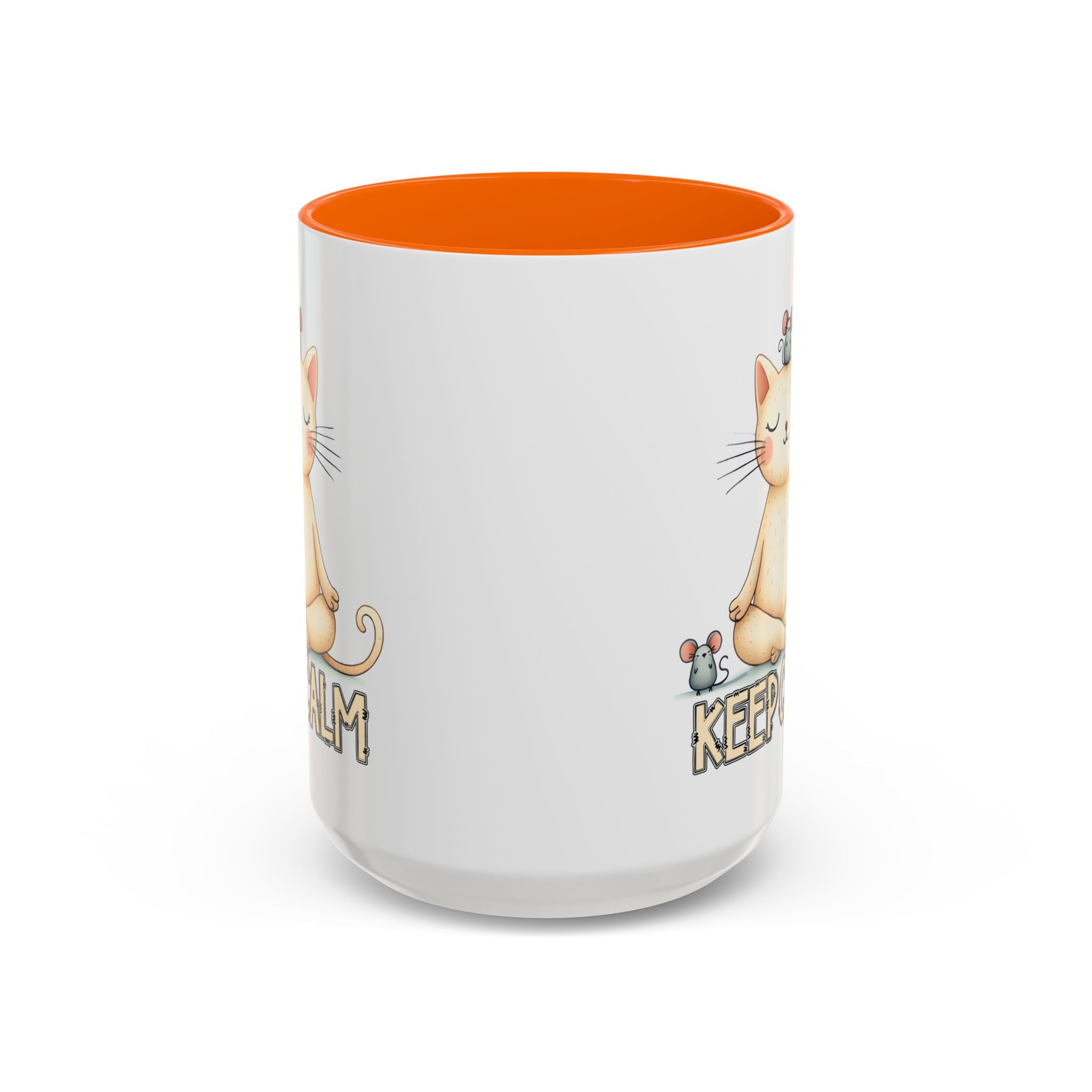 Serene Cat Coffee Mug, Funny Pet Lover's Gift, Cute Keepsake for Relaxation, Relaxing Drinkware, Quirky Home Decor