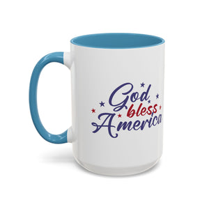 Patriotic Coffee Mug - God Bless America Design