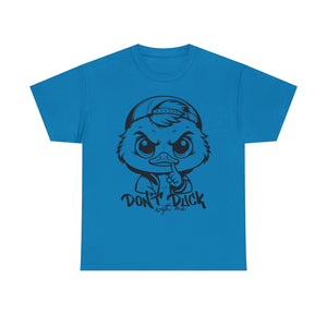 Don't Duck With Me Unisex Heavy Cotton Tee - Fun Cartoon Design Perfect for Casual Days