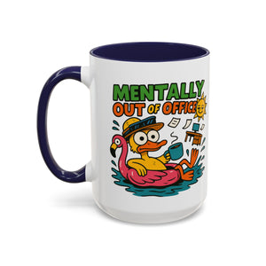 Fun Summer Coffee Mug, Quirky Gift for Beach Lovers, Office Humor Mug, Relaxation, Vacation, Cute Animal Design