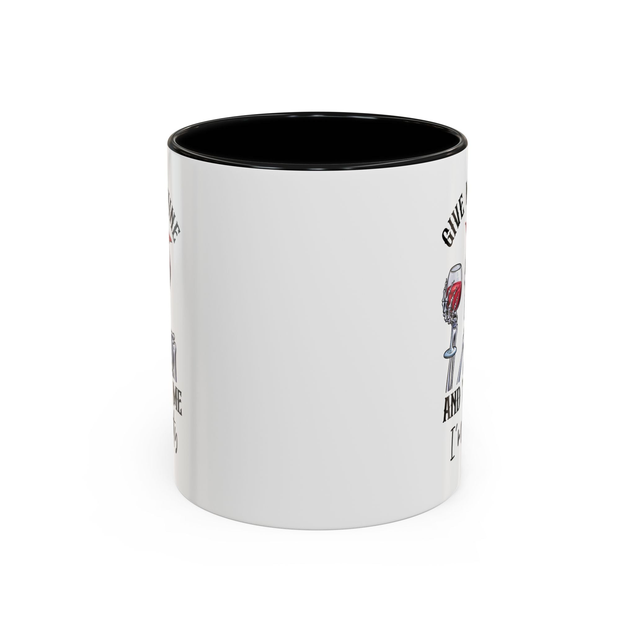 Skeleton Wine Coffee Mug, Funny Gift for Wine Lovers, Halloween Decor, Office Coffee Cup, Unique Skeleton Mug