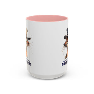 Funny Cat Coffee Mug - Purr-ivacy & Puppy Humor, Gifts for Cat Lovers, Home Office Accessories, Birthday, Pet Owner Mug