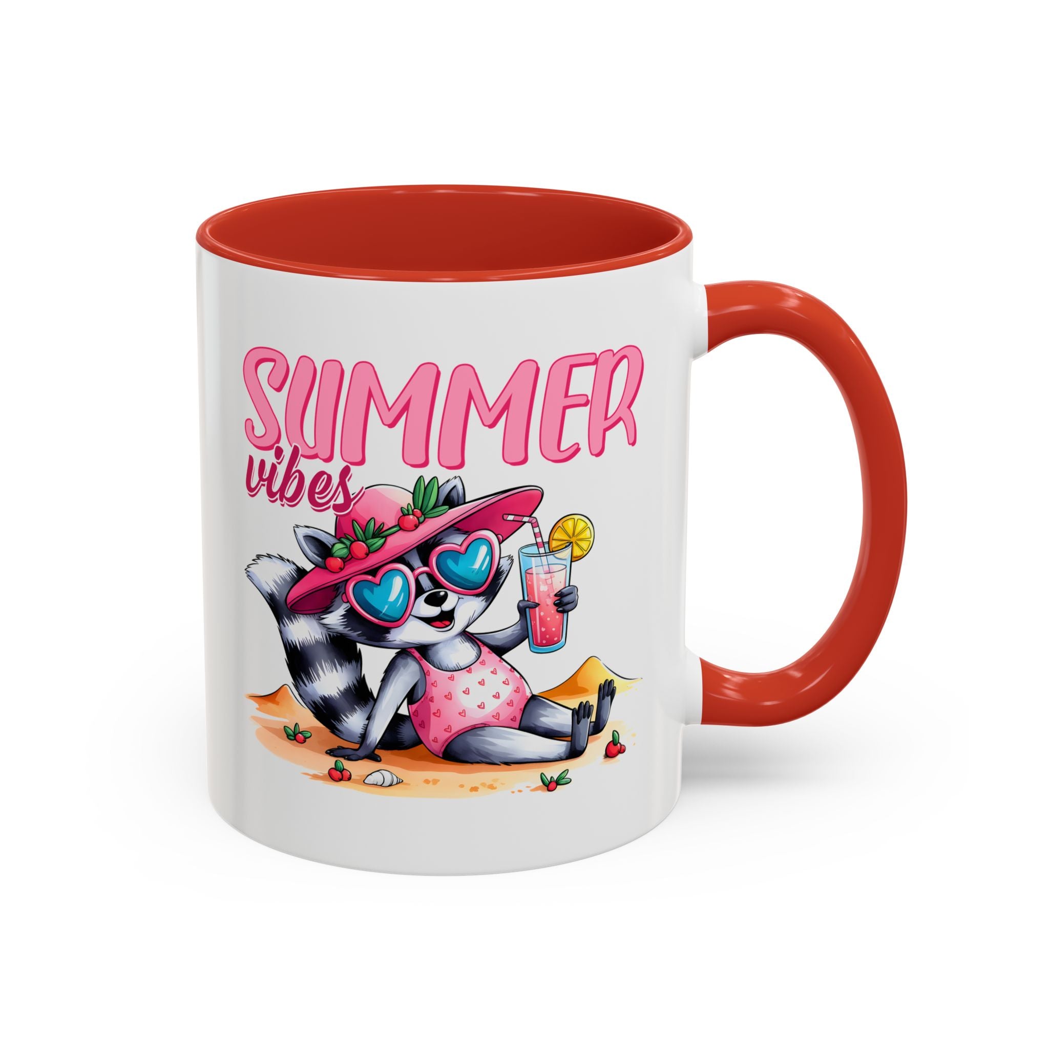 Summer Vibes Accent Coffee Mug - Fun & Colorful Design for Relaxing Moments