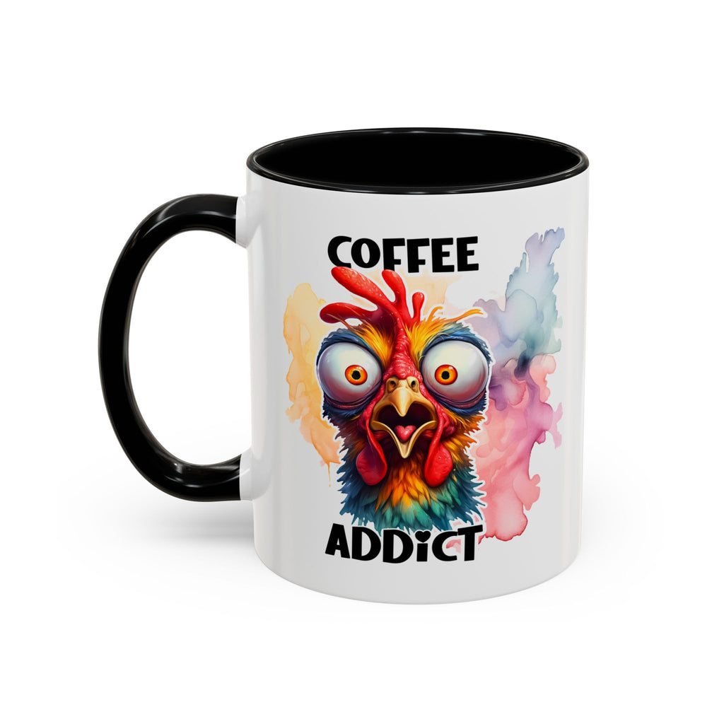 Coffee Addict Mug, Funny Coffee Lover Gift, Unique Kitchen Decor, Quirky Morning Brew Cup, Perfect for Birthdays & Holidays