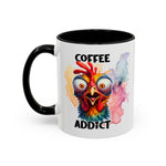 Coffee Addict Mug, Funny Coffee Lover Gift, Unique Kitchen Decor, Quirky Morning Brew Cup, Perfect for Birthdays & Holidays