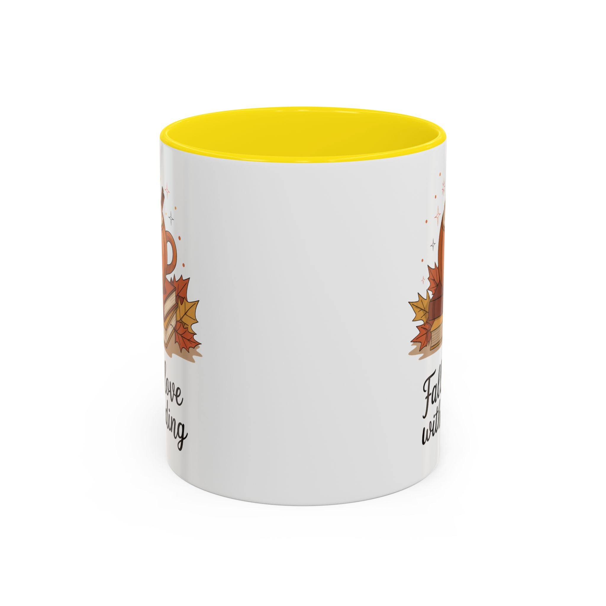 Fall-Themed Coffee Mug for Book Lovers