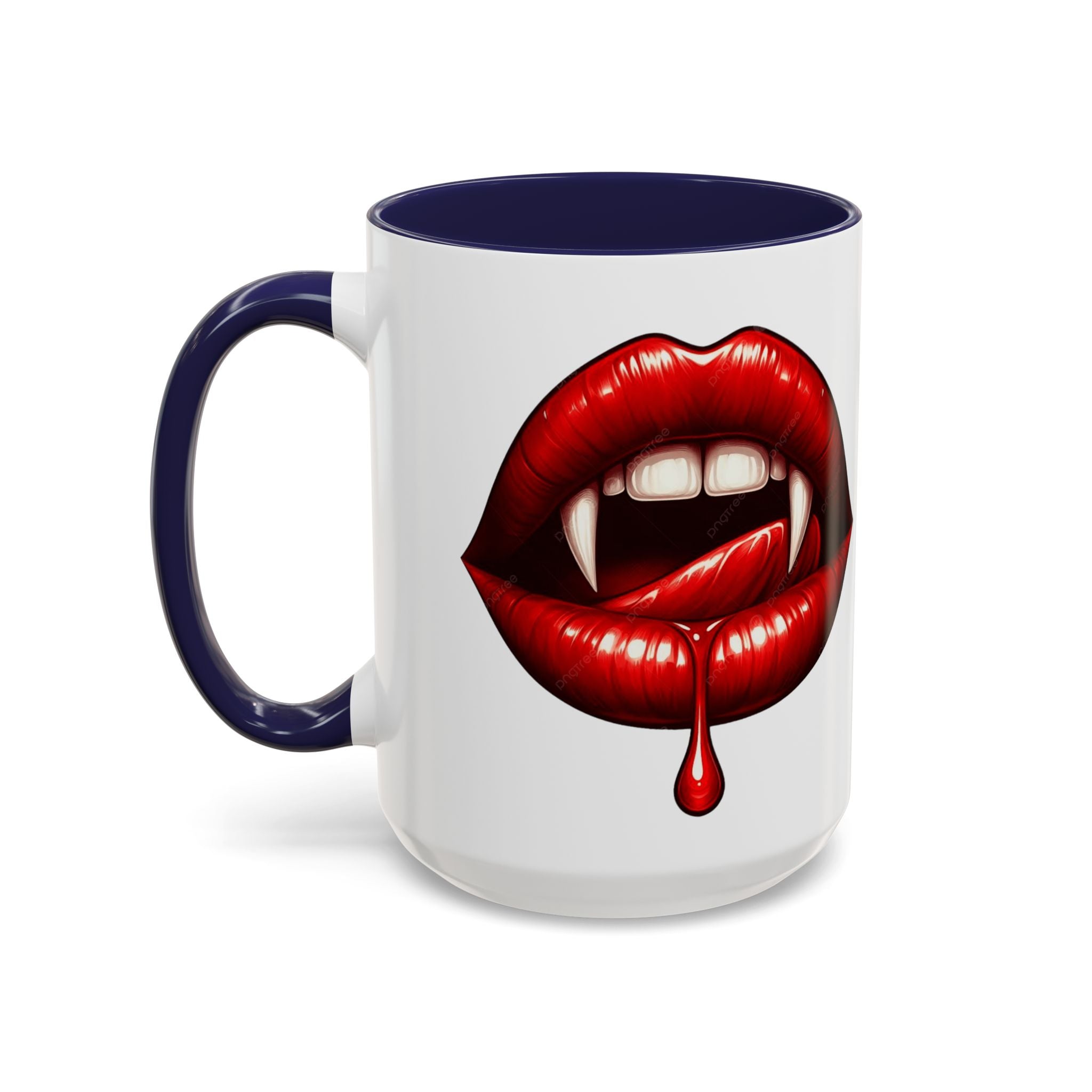 Vampire Kiss Coffee Mug - 11oz & 15oz gothic dripping blood horror art