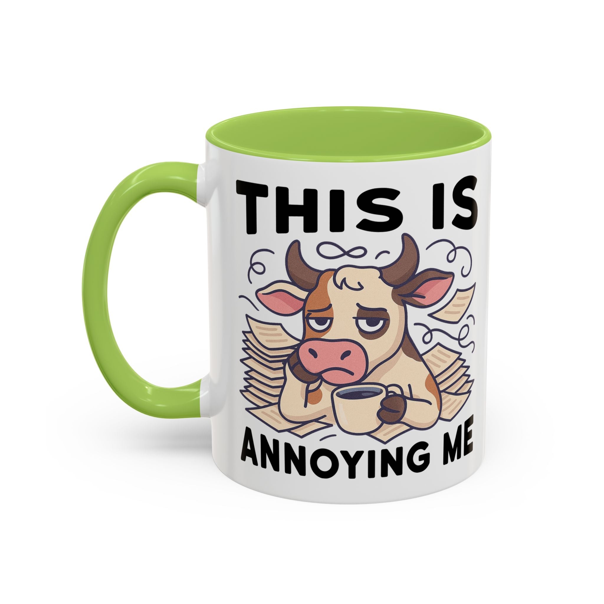 Coffee Mug — "This Is Annoying Me" Cow Funny Accent Mug (11/15 oz)