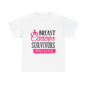 Breast Cancer Survivor Tee, Inspirational Shirt, Unisex Heavy Cotton Tee, Support Breast Cancer Awareness, Gift for Survivors