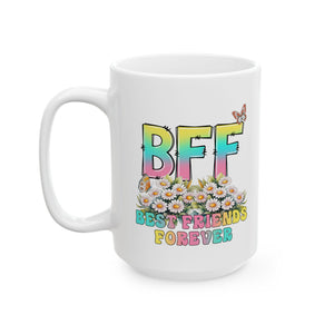 Best Friends Ceramic Mug | Cute Gift for BFFs | Fun Coffee Cup | Birthday, Friendship Day, Appreciation Gift