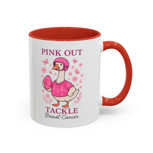 Breast Cancer Awareness Coffee Mug, Pink Out Tackle Duck Design, Supportive Gift for Fighters & Survivors, Cheerful Office Decor, [...]