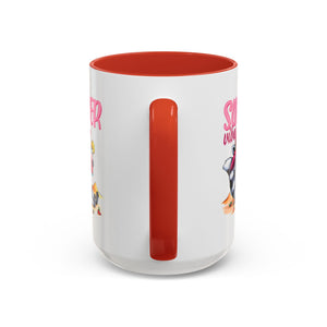 Summer Vibes Accent Coffee Mug - Fun & Colorful Design for Relaxing Moments
