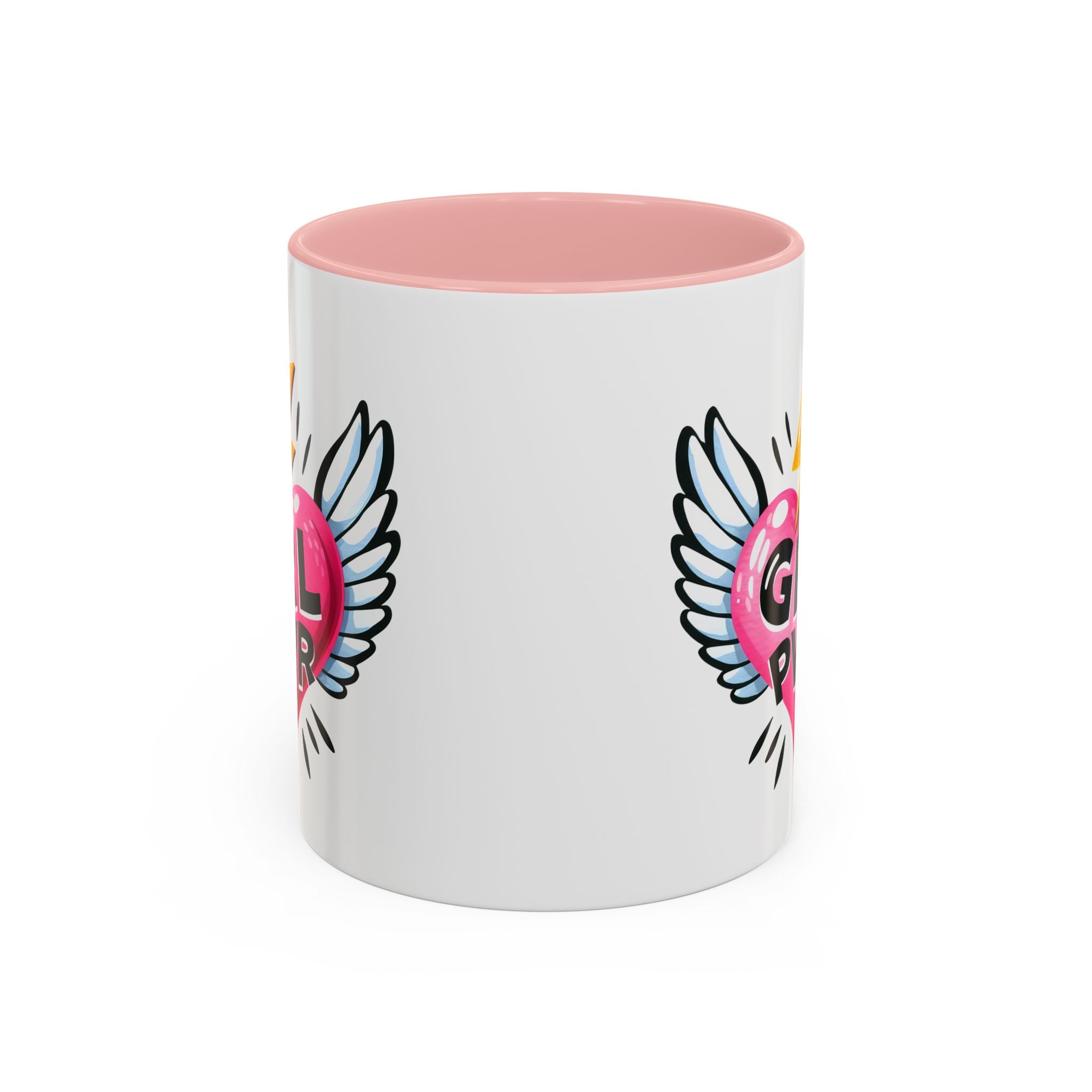 Empowering Heart Coffee Mug | Inspirational Gift for Women, GRL PWR Mug, Cute Kitchen Decor, Unique Friendship Gift, Motivational Coffee Cup