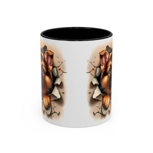 German Shepherd Accent Coffee Mug | Dog Lover Gift, Tasty Hot Beverage Cup, Pet Themed Kitchenware, Animal Adoption Cup, Unique Pet Gift