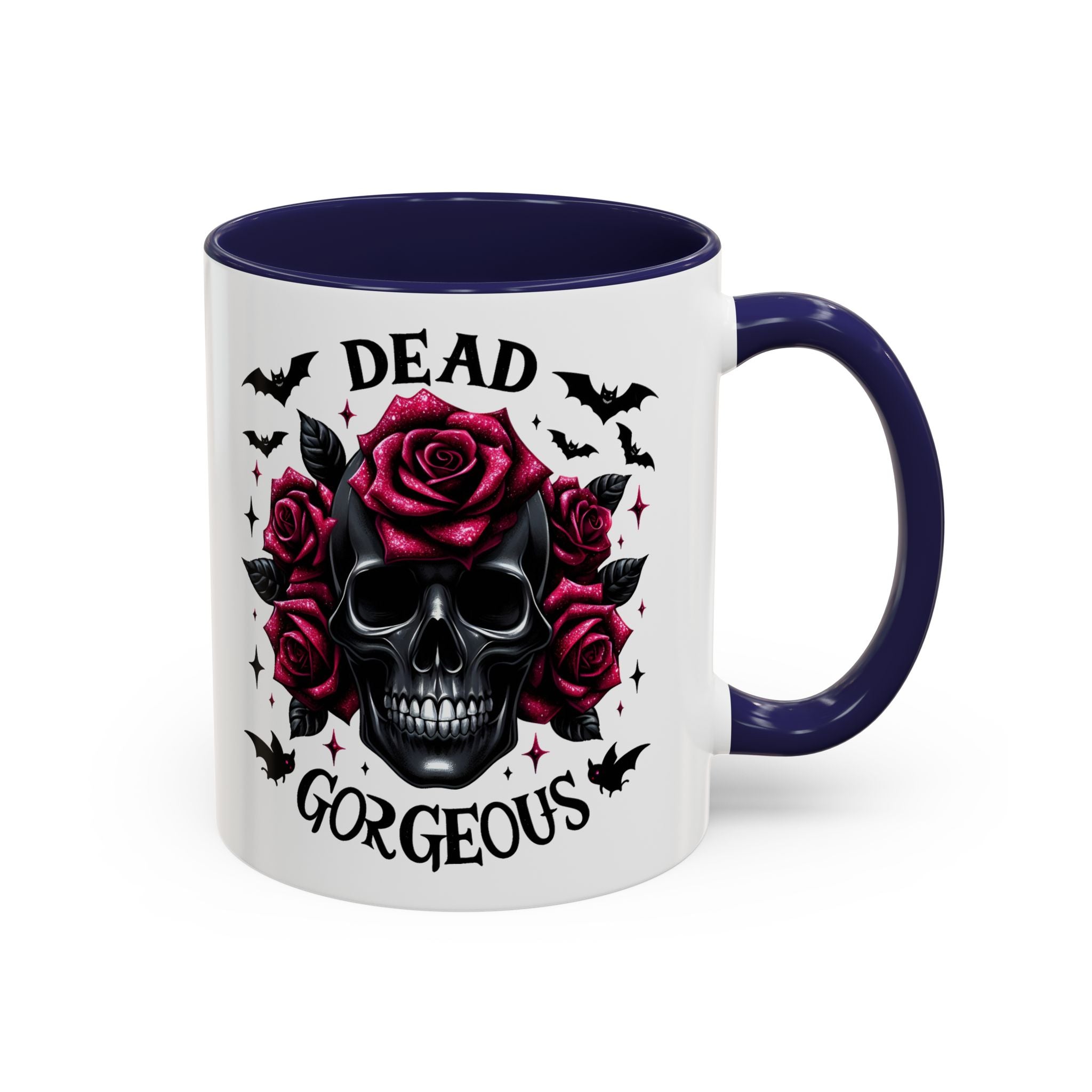 Gothic Skull Coffee Mug - Dead Gorgeous Design halloween horror art goth