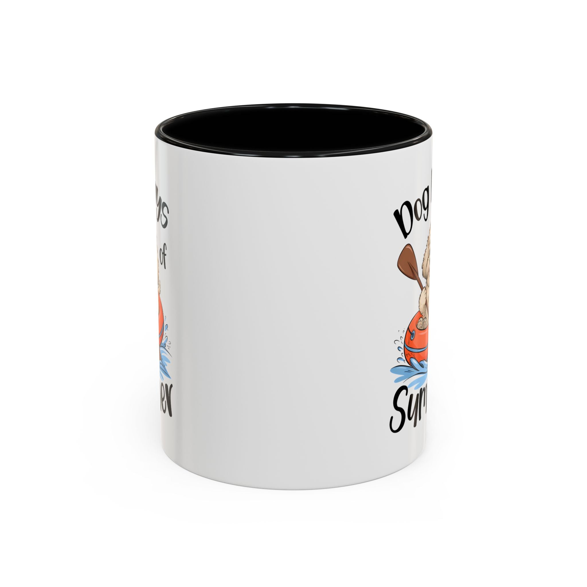 Dog Days of Summer Coffee Mug, Cute Dog Mug, Pet Lover Gift, Summer Vibes, Beach Decor, Fun Pet Cup, Canoeing Dog Design