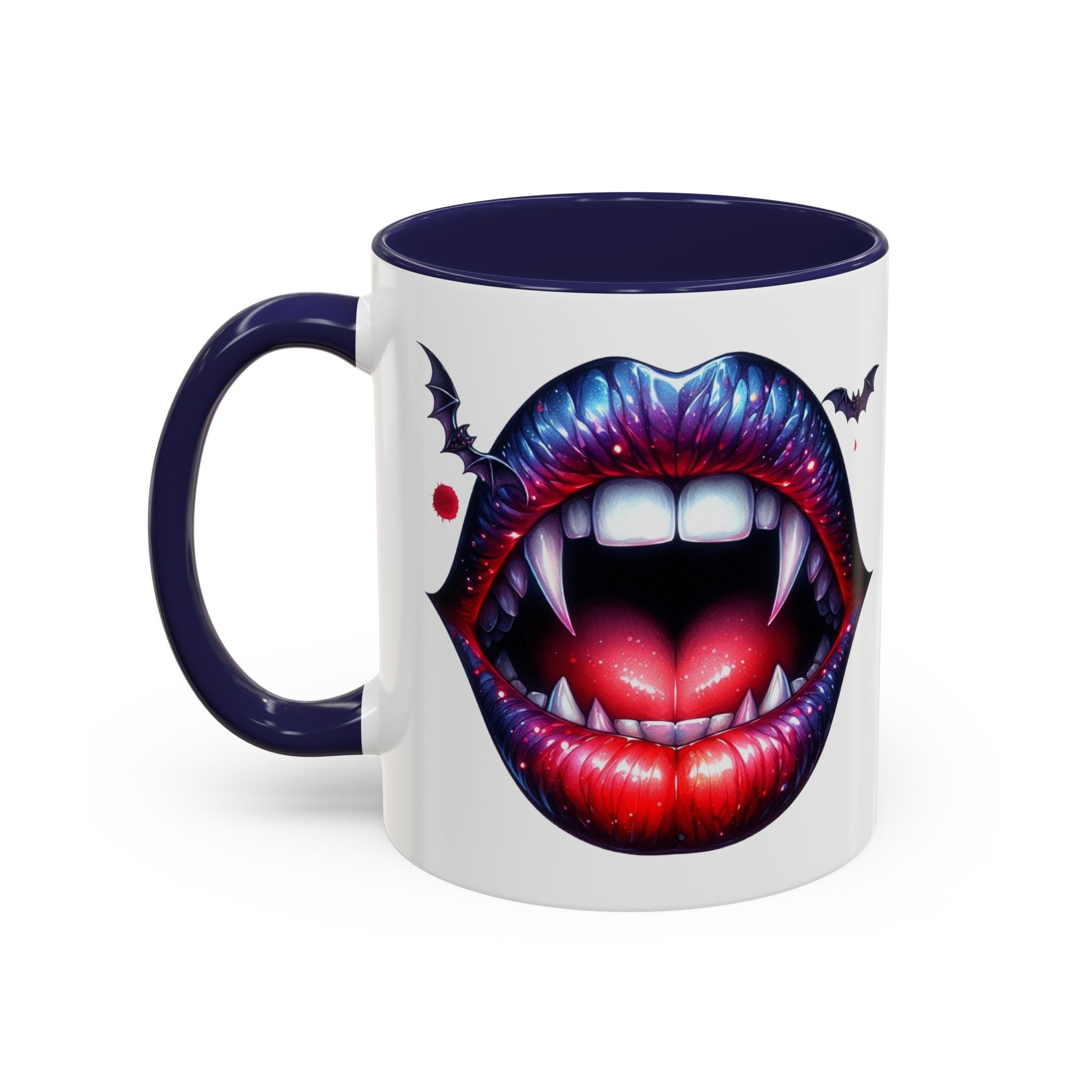 Vampire Lips Coffee Mug, Gothic Drinkware, Halloween Gift, Spooky Kitchen Decor, Vampires, Halloween Party Accessories