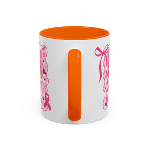 Pink Ribbon Duck Coffee Mug for Breast Cancer Awareness, Cute Gift for Her, Supportive Breast Cancer Mug, Unique Coffee Cup, Holiday Present