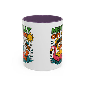 Fun Summer Coffee Mug, Quirky Gift for Beach Lovers, Office Humor Mug, Relaxation, Vacation, Cute Animal Design