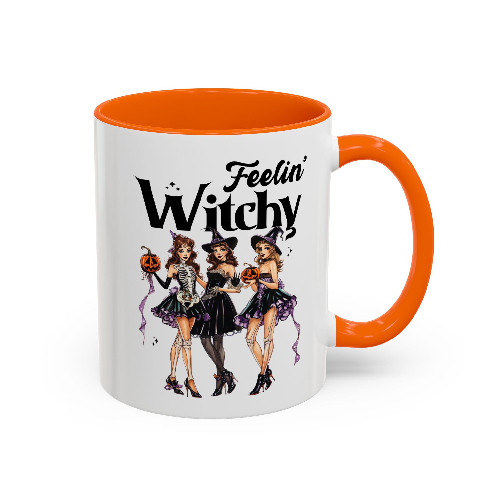 Witchy Accent Coffee Mug - Spooky Halloween Mug, Witchy Decor, Gift for Her, Fall Coffee Cup, Party Mug