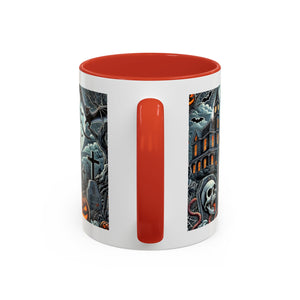Gothic vampire Halloween Coffee Mug, Spooky Decor, Skull Design, Gift for Horror Lovers,  Party Essential, Unique Drinkware