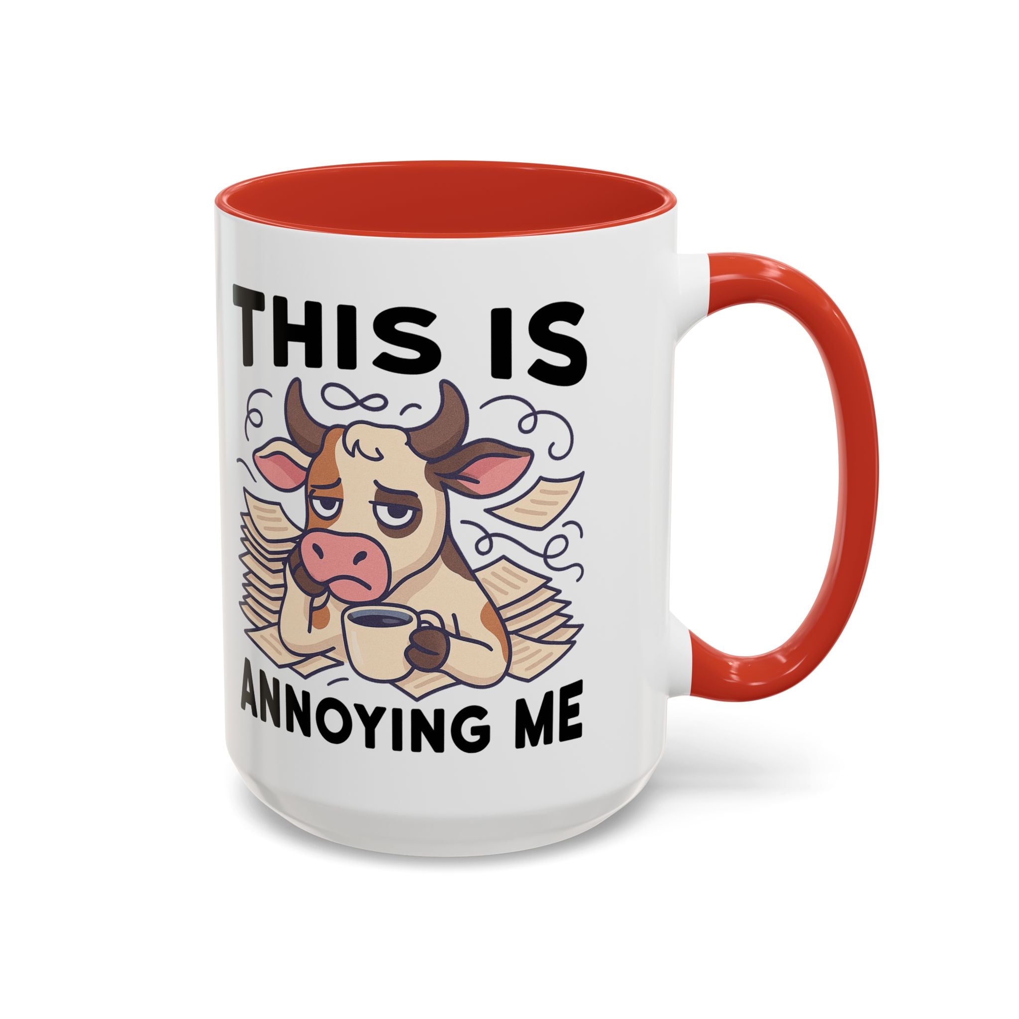 Coffee Mug — "This Is Annoying Me" Cow Funny Accent Mug (11/15 oz)