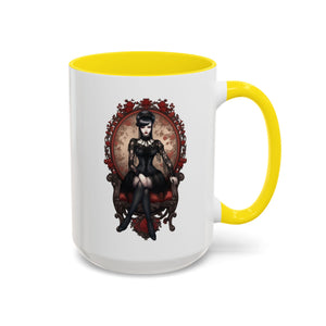 Gothic Elegance Coffee Mug - Unique Black Accent Mug for Witchy Vibes, Perfect Gift for Halloween, Goth Decor, Coffee Lovers, & Spooky