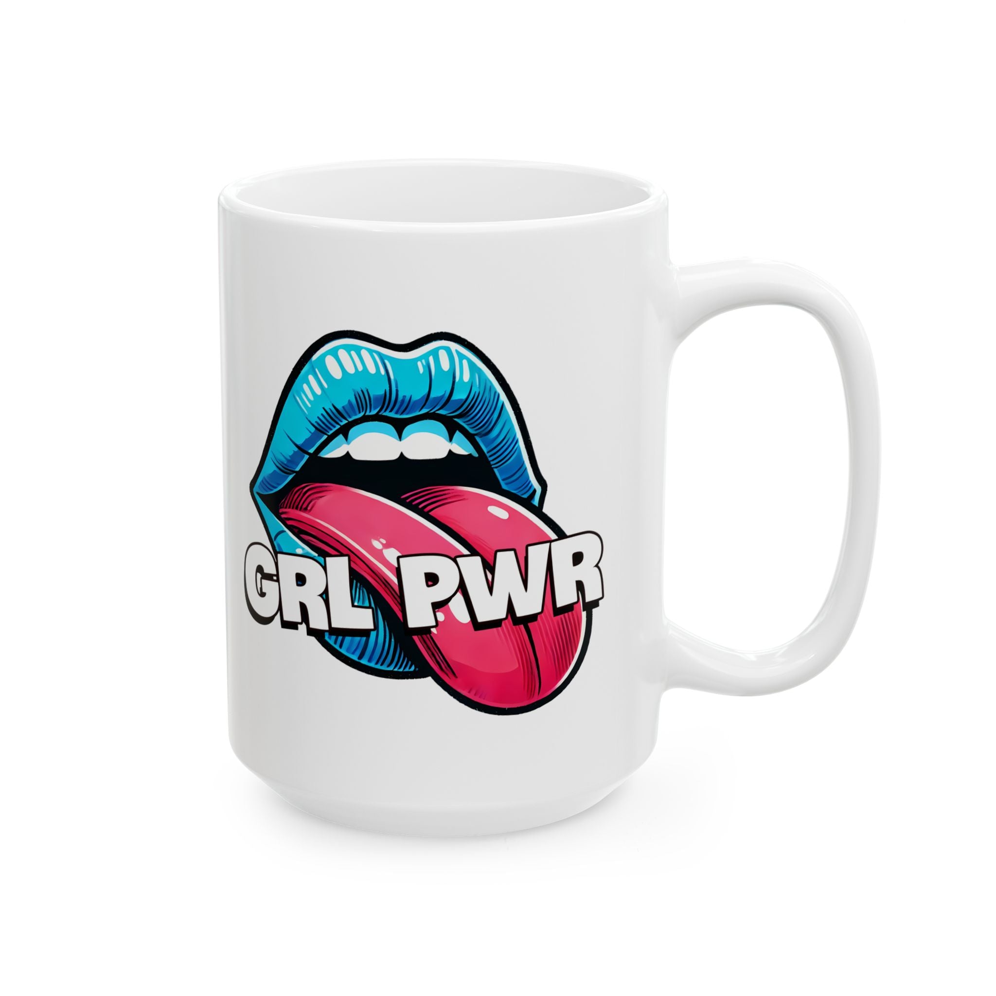 Bold Lip Graphic Ceramic Mug | Fun Coffee Cup for Sassy Coffee Lovers | Perfect Gift for Birthdays, Holidays, or Just Because