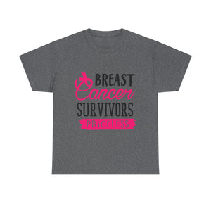 Breast Cancer Survivor Tee, Inspirational Shirt, Unisex Heavy Cotton Tee, Support Breast Cancer Awareness, Gift for Survivors