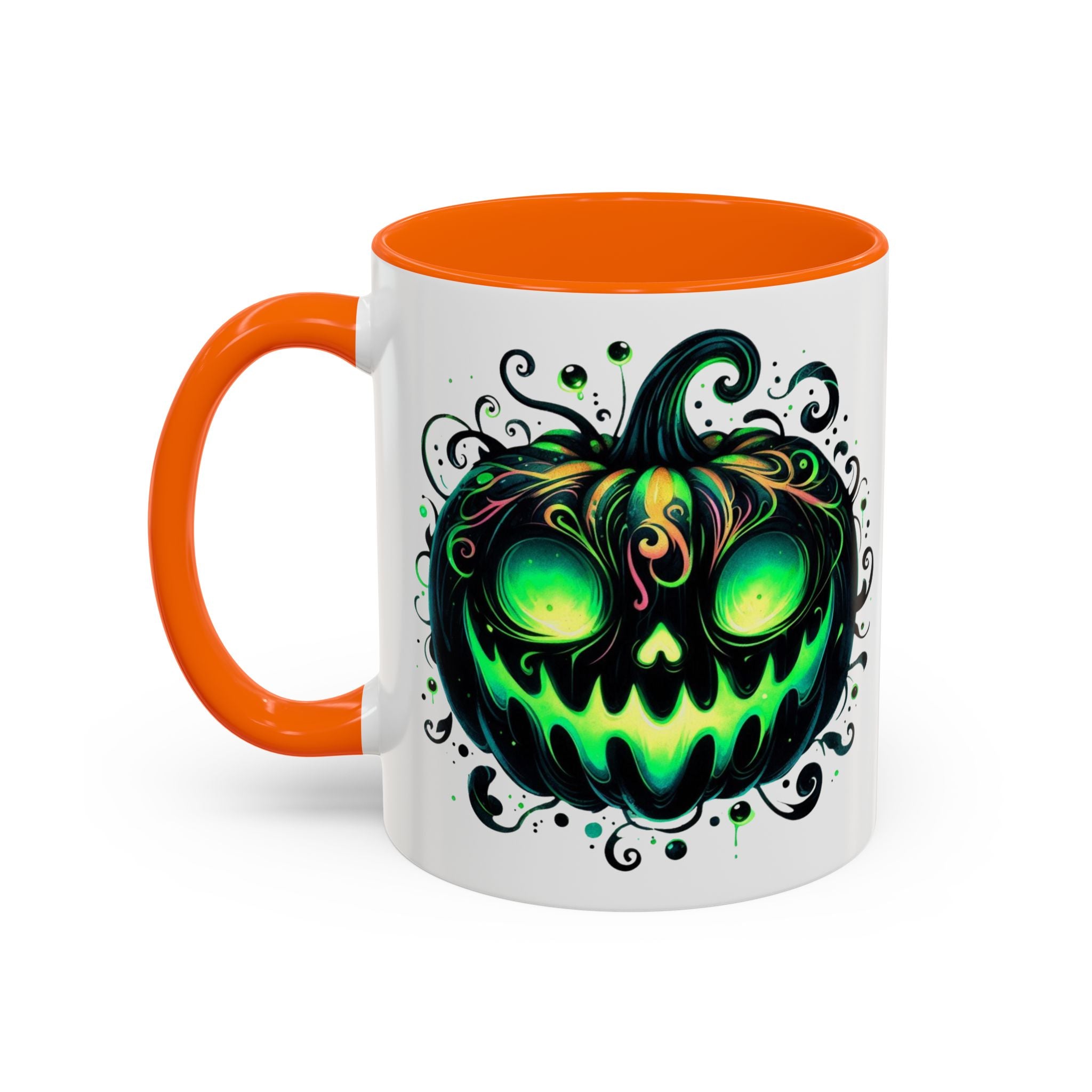 Spooky Pumpkin Accent Coffee Mug – Perfect for Halloween Lovers